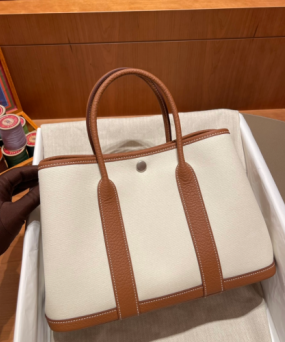 에르메스 가든파티30 캔버스 골드 네곤다